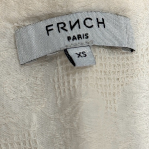 FRNCH Paris Cream Cotton Button Front Romper XS NWOT - Picture 3 of 8
